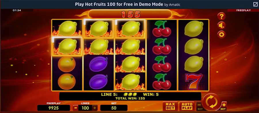 Демо версия Hot Fruits